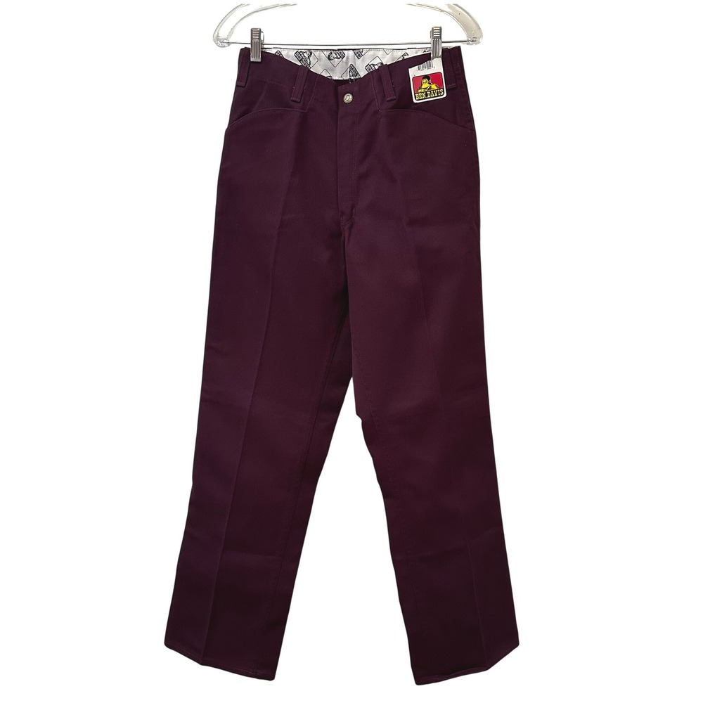 Vintage Ben Davis Original Bens Work Pants Burgundy Maroon Men's 30 Made USA NEW